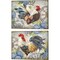 Ironwork Rooster 1 by Jean Plout 15" x 12" Canvas Wall Art (Set of 2)